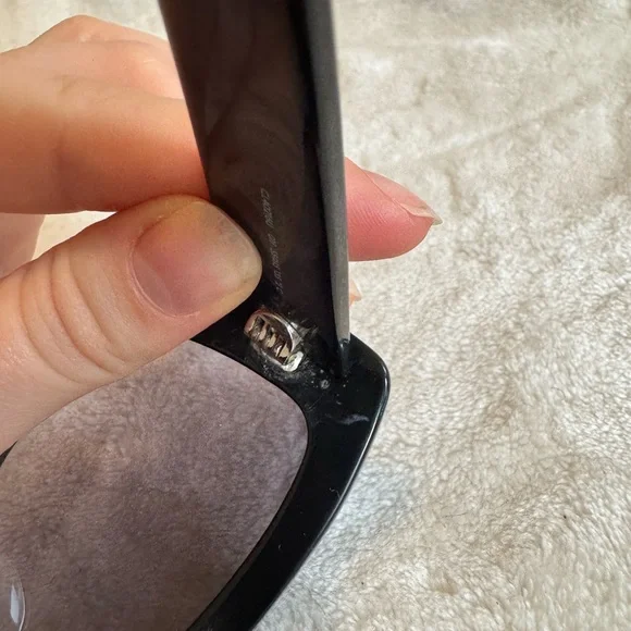 Celine Black Rectangular Sunglasses with Accessories - Picture 5 of 5